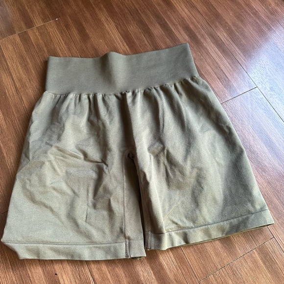 NVGTN olive green biker shorts size medium sold out color - Picture 2 of 5